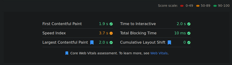 Web Vitals performance et écologie