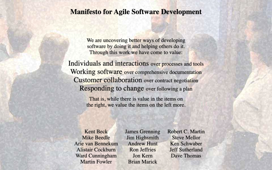 Le manifeste agile : Agile Manifesto