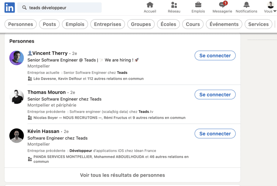Rechercher entreprise stage informatique Montpellier via LinkedIn